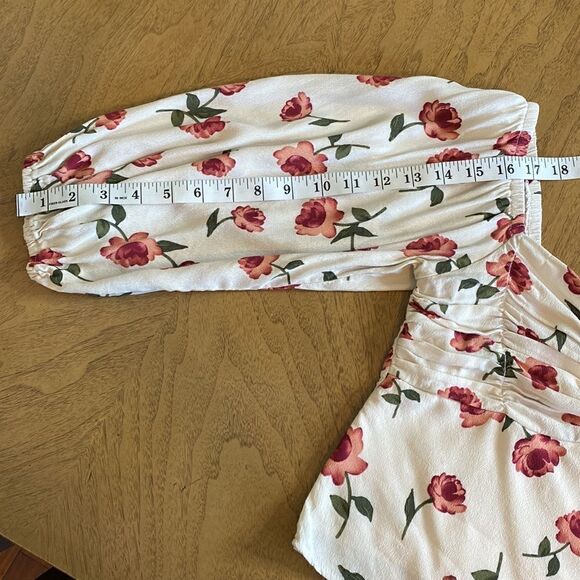 Boho Floral Bustier Blouse Size Medium - Picture 9 of 9